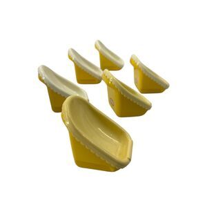 Little Tikes Baby Seat Yellow Base White seat dollhouse doll furniture